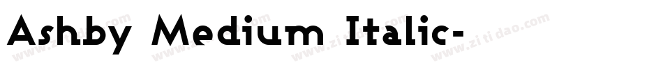 Ashby Medium Italic字体转换